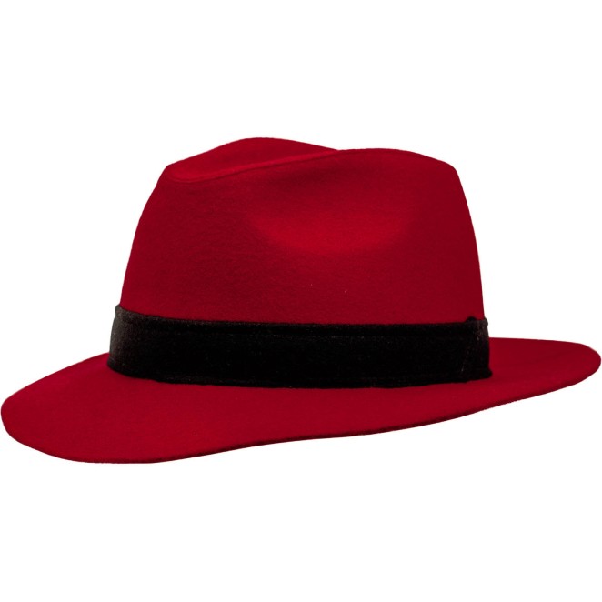 Bossanova jazz fedora hat sewed with woolen cloth - wide brim fedora