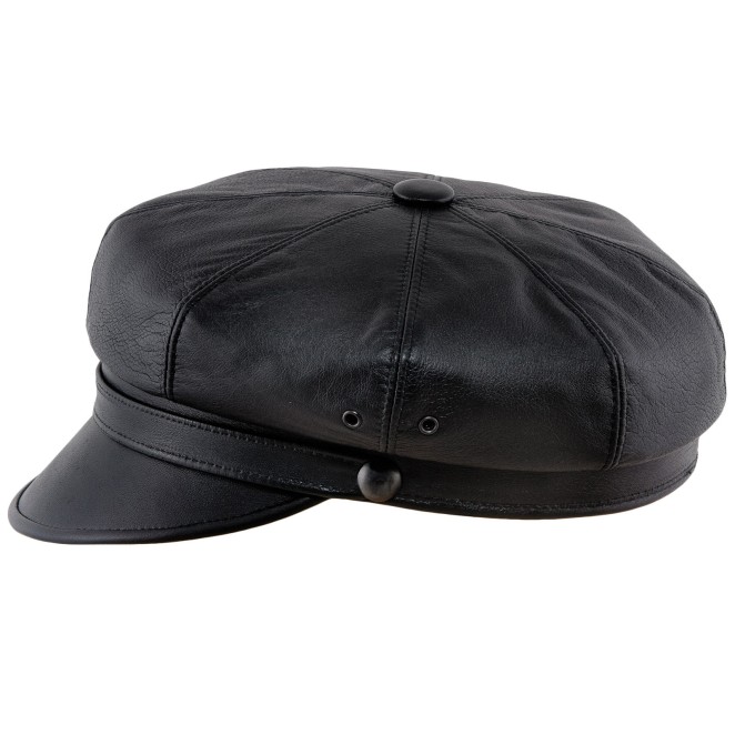 Harley vintage style motorcycle hat made of pure natural leather