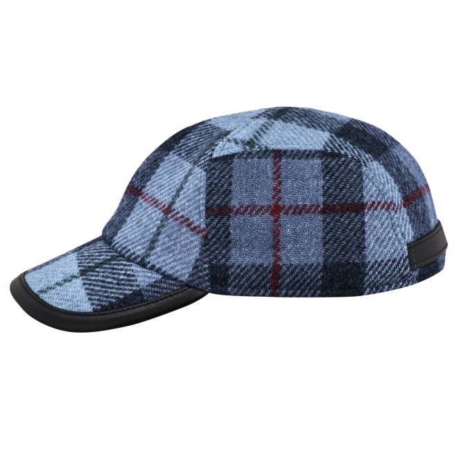 Granite State Harris Tweed ball checked cap with trimmed bill