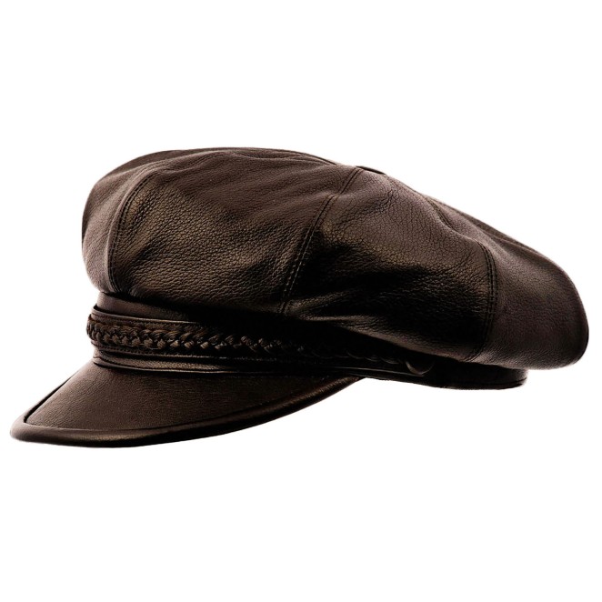 Kunst - men baseball caps with blue, black, brown leather for winter