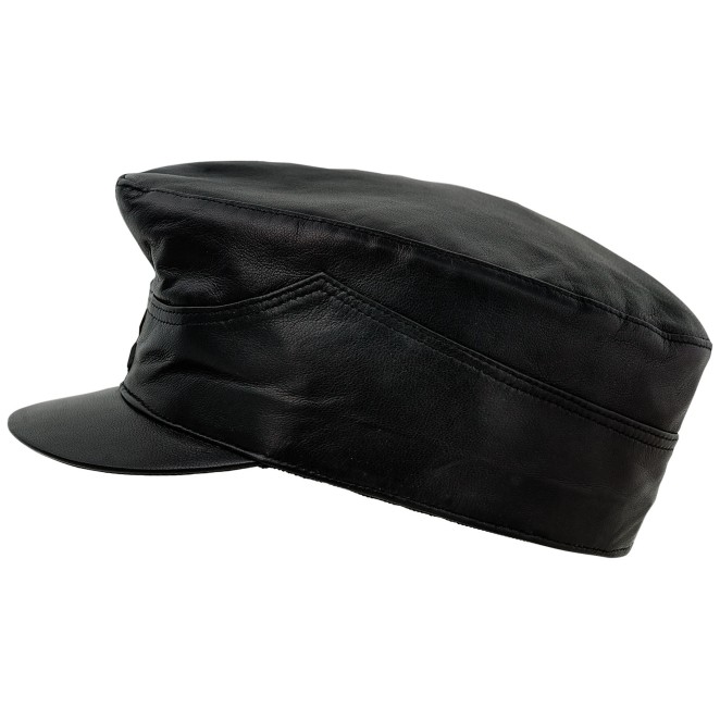 The Good Soldier Schweik (Švejk) - Genuine leather mens black caps