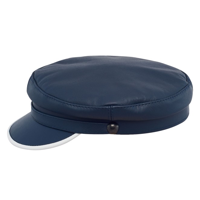 Trawler - fisherman hat, sailor cap made of 100% natural leather