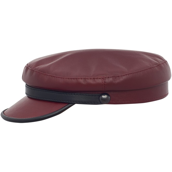 Trawler - fisherman hat, sailor cap made of 100% natural leather