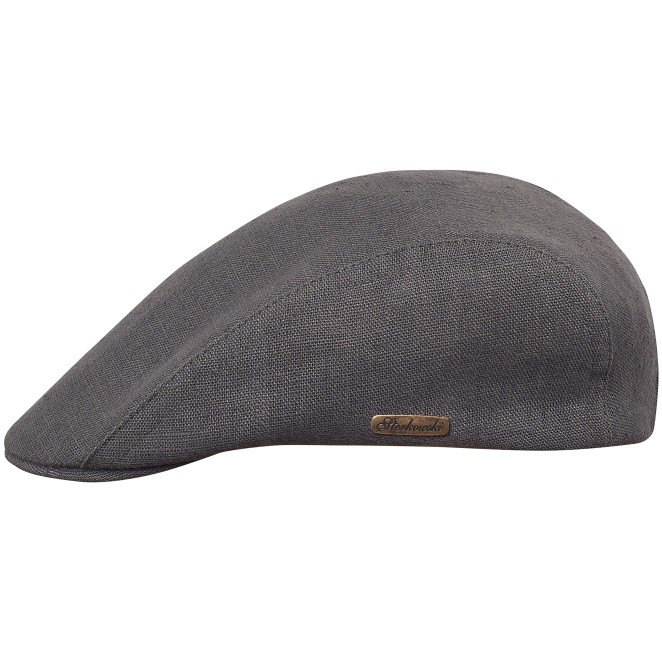 Gecko linen duckbill summer flat cap with 6 panel crown. Pure linen.