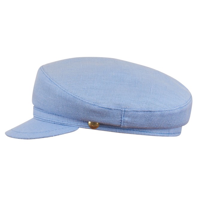 Pireus - summer linen breton cap precisely handmade, fisherman style