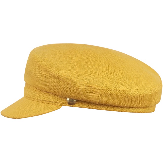 Pireus - summer linen breton cap precisely handmade, fisherman style