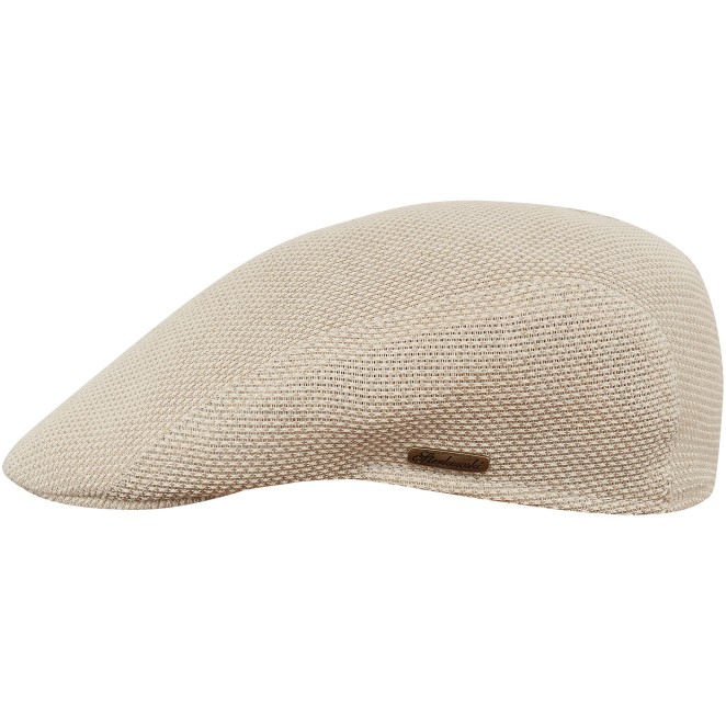 Gecko Beige Pure linen Canvas summer flat cap - Perfect for summer