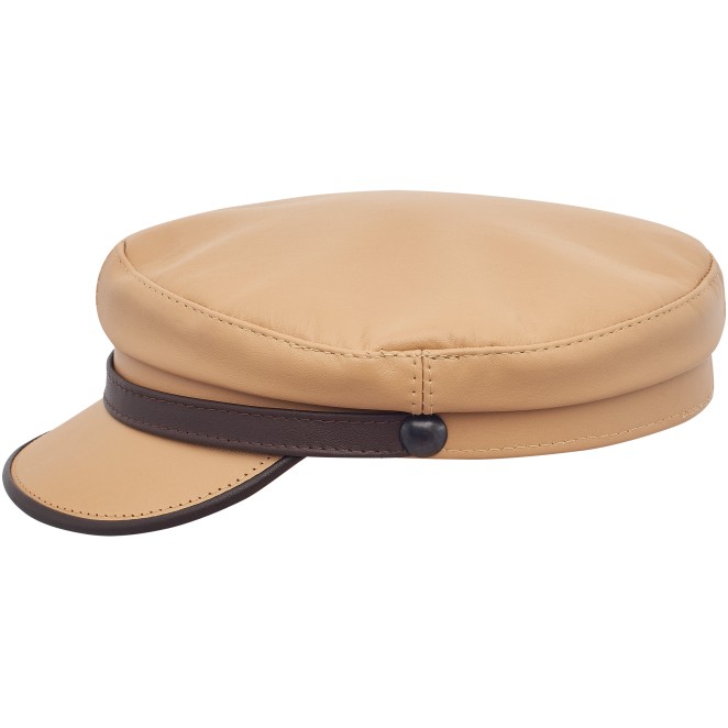 Trawler - fisherman hat, sailor cap made of 100% natural leather