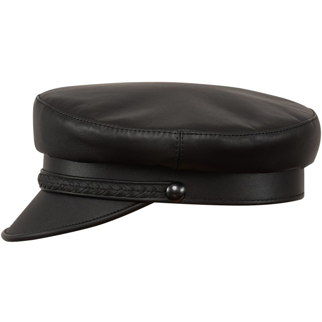 Hansa warm and vintage duty cap made of the highest quality leather