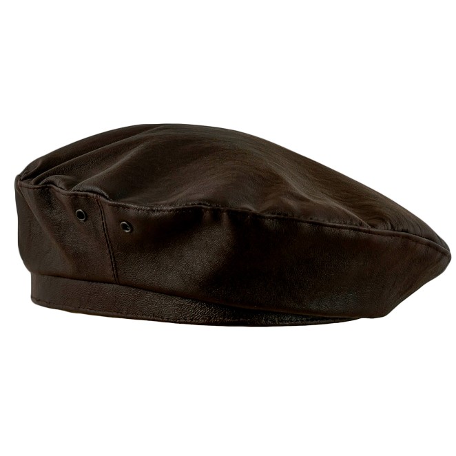 Rebel - classic sewn mens beret made of genuine leather handmade