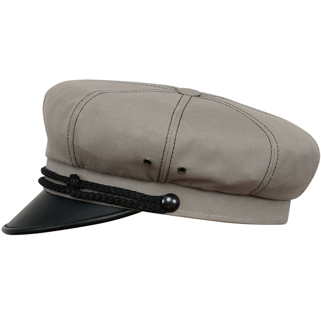 A vintage Harely style motorcycle hat made of pure cotton and genuine leather