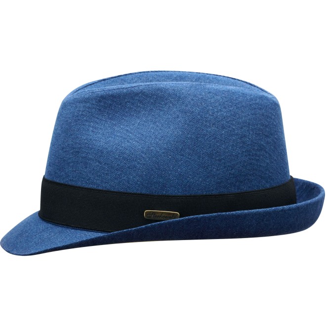 Blue Note - denim Trilby short brim summer ultraviolet protection hat