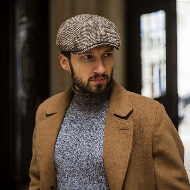 Shelby - made of genuine Harris Tweed cap vintage (100% wool)