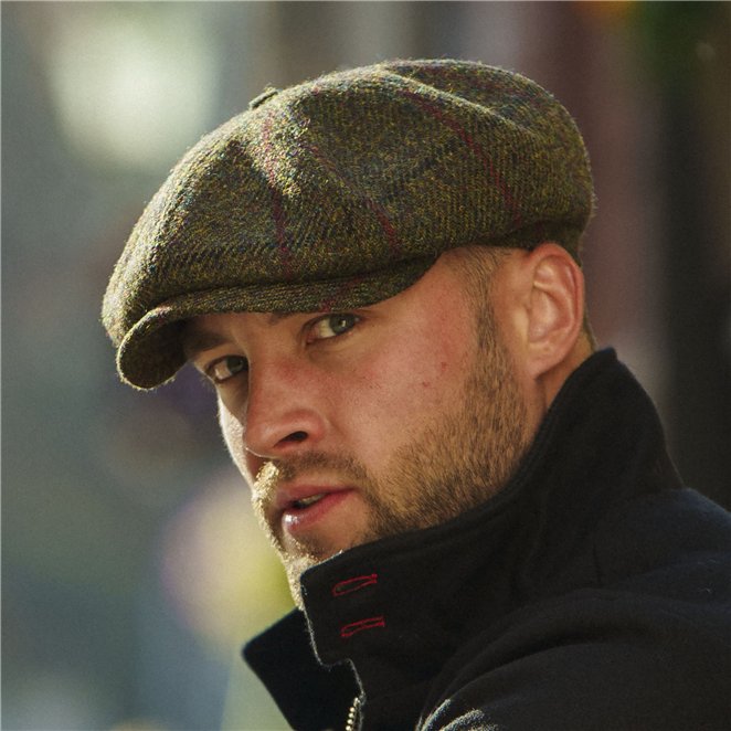 Shelby - made of genuine Harris Tweed cap vintage (100% wool)