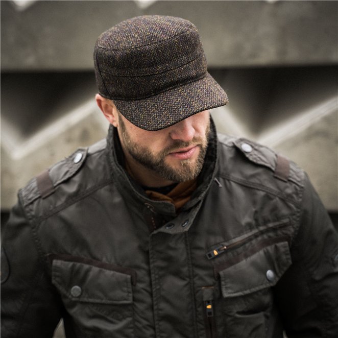 Patrol Pure Wool Harris Tweed Duty Cadet Adjustable Cap, very comfy