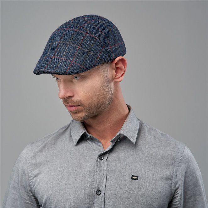 Ivy Five - winter / autumn man flat cap Harris Tweed flat cap