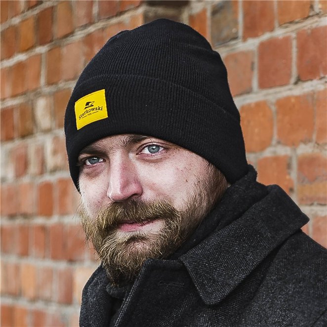 Brass Monkey knitted winter beanie made of extra fine merino 100% wool