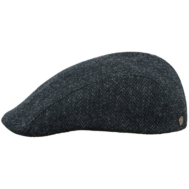 Norte autumn flat cap made of genuine Harris Tweed foldable earflap