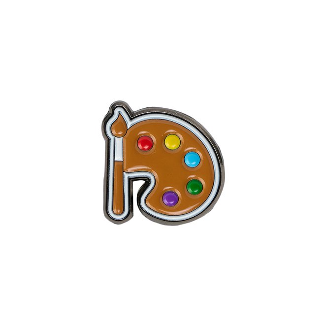 Artist's Palette Pin - Creativity & Color on Your Lapel