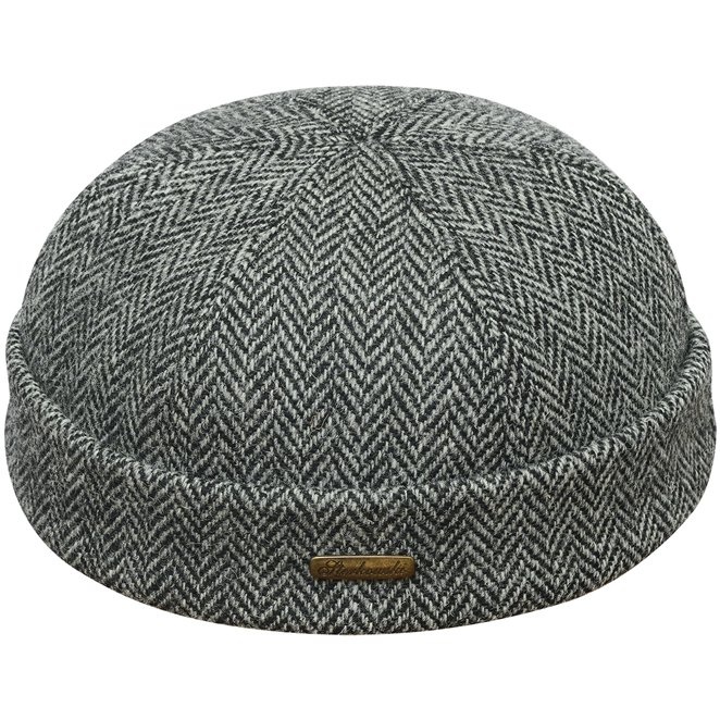 Docker comfortable beanie cap made of genuine Harris Tweed (100% wool)