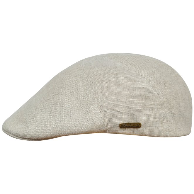 Ivy Five Summer Pure Natural Linen 5 Panels Flat Cap